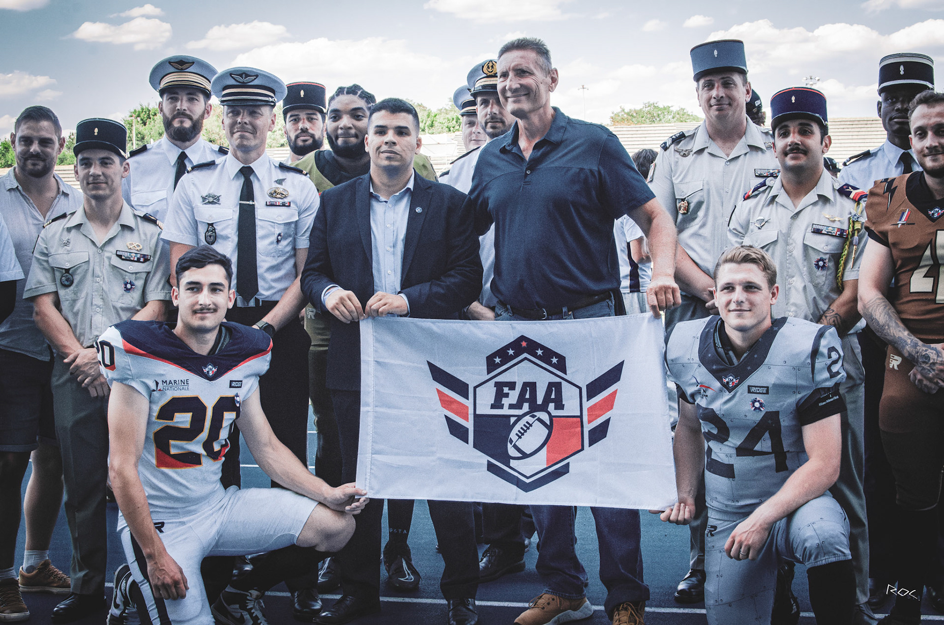 Avec le Président de la FFFA au match des Musketeers